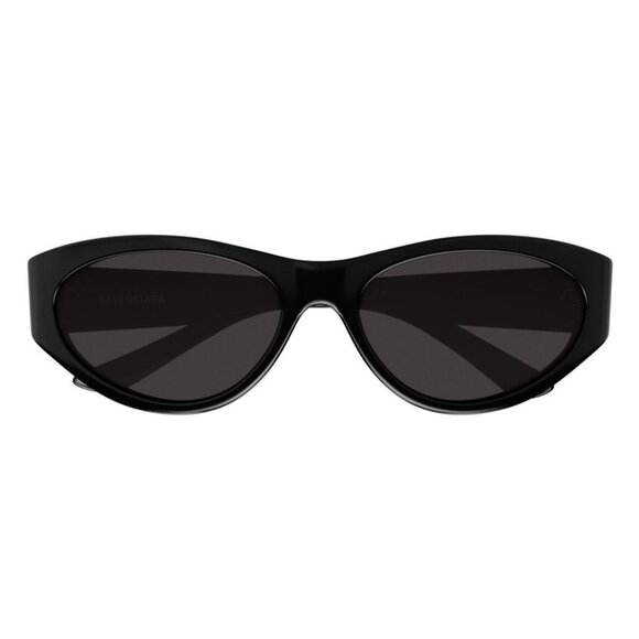 NEW BALENCIAGA BB0367S 001 WOMEN OVAL BLACK UNISEX SUNGLASSES - Picture 3 of 4